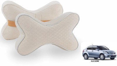 onefit enterprises Beige Memory Foam Car Pillow Cushion for Universal For Car, Maruti Suzuki(Oval, Pack of 2)