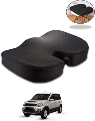 AYW Black Velvet Car Pillow Cushion for Mahindra(Contemporary, Pack of 1)