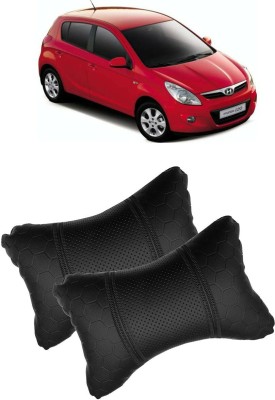 AutoKraftZ Black Leatherite Car Pillow Cushion for Hyundai(Rectangular, Pack of 2)