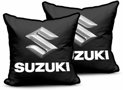 kioni Black Polyester Car Pillow Cushion for Maruti Suzuki(Square, Pack of 2)