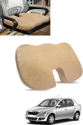 ABJD Beige Memory Foam Car Pillow Cushion for Mahindra(Contemporary, Pack of 1)