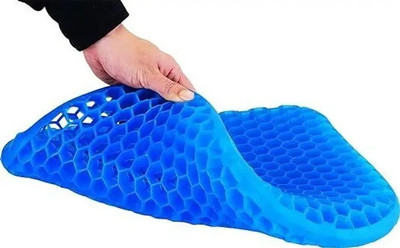 Mynxe Blue Silicone Car Pillow Cushion for BMW, Audi, Hyundai, Skoda(Square, Pack of 1)