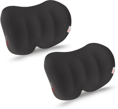 Auto Hub Black Memory Foam(Rectangular, Pack of 2)