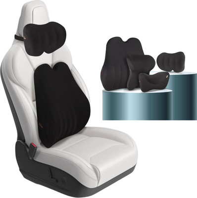 Auto Hub Black Memory Foam(Rectangular, Pack of 2)