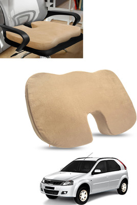 ABJD Beige Memory Foam Car Pillow Cushion for Mahindra(Contemporary, Pack of 1)