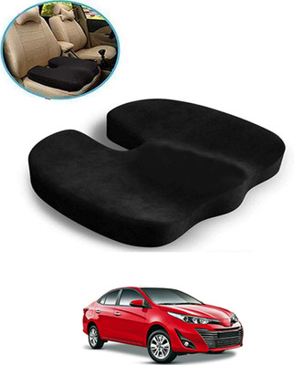 MSNP Black Sponge Car Pillow Cushion for Toyota(Contemporary, Pack of 1)