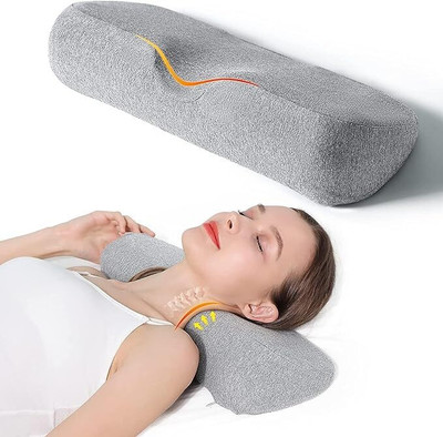 PARYAVARAN NA Memory Foam Solid Sleeping Pillow Pack of 1(Grey)