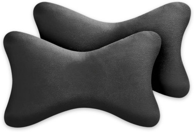Givni Mart Black Memory Foam Car Pillow Cushion for Universal For Car(Rectangular, Pack of 2)
