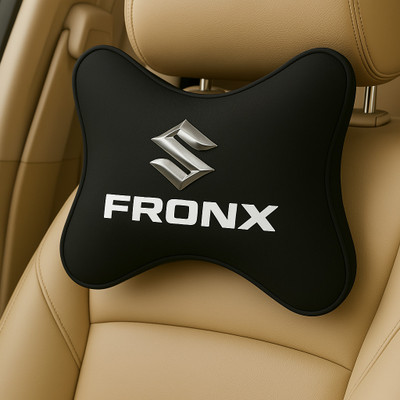 Zoom Trade Black Polyester Car Pillow Cushion for Maruti Suzuki(Oval, Pack of 2)