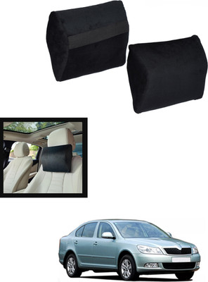 MATIES Black Memory Foam Car Pillow Cushion for Skoda(Contemporary, Pack of 1)
