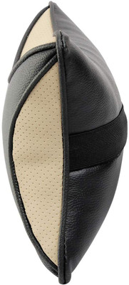starship Beige, Black Leather, Velvet, Fabric Car Pillow Cushion for Hyundai(Rectangular, Pack of 2)