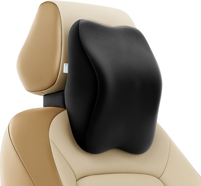 Travalate Black Memory Foam Car Pillow Cushion for Universal For Car(Rectangular, Pack of 1)