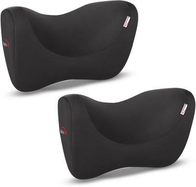 Auto Hub Black Memory Foam(Rectangular, Pack of 2)