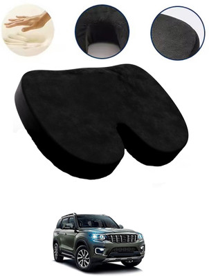 AYW Black Velvet Car Pillow Cushion for Mahindra(Contemporary, Pack of 1)