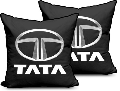 kioni Black Polyester Car Pillow Cushion for Tata(Square)