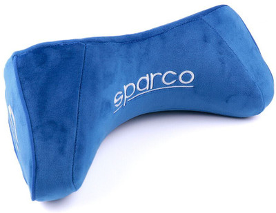 AutoBizarre Blue Velvet Car Pillow Cushion for Universal For Car(Rectangular, Pack of 1)