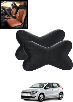 MATIES Black Velvet Car Pillow Cushion for Volkswagen(Contemporary, Pack of 2)