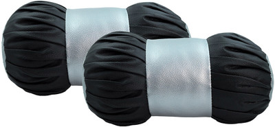 The StyleNook Grey Leather Car Pillow Cushion for Universal For Car(Round)