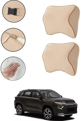 AYW Beige Memory Foam Car Pillow Cushion for Toyota(Contemporary, Pack of 1)
