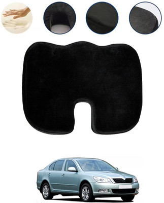 MATIES Black Memory Foam Car Pillow Cushion for Skoda(Contemporary, Pack of 1)