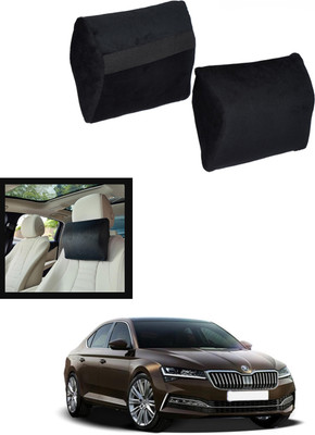 MATIES Black Memory Foam Car Pillow Cushion for Skoda(Contemporary, Pack of 1)