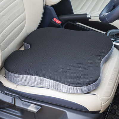 FOVERA Black, Grey Memory Foam Car Pillow Cushion for Universal For Car(Rectangular, Pack of 1)