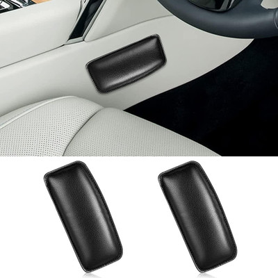 KGBTREADS 2 Pack Leather Car Knee/Armrest Cushion Soft Pad Cover Car Armrest Pad Cushion