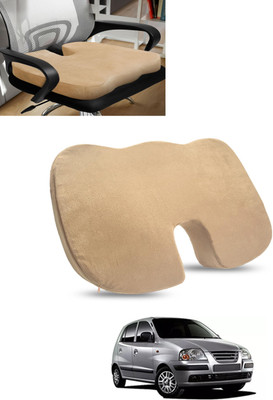 ABJD Beige Memory Foam Car Pillow Cushion for Hyundai(Contemporary, Pack of 1)