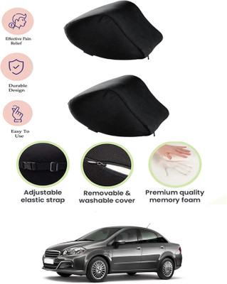 MATIES Black Velvet Car Pillow Cushion for Renault(Contemporary, Pack of 1)