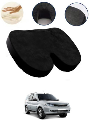 AYW Black Velvet Car Pillow Cushion for Tata(Contemporary, Pack of 1)