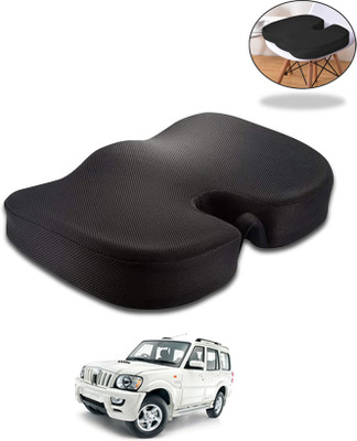 AYW Black Velvet Car Pillow Cushion for Mahindra(Contemporary, Pack of 1)