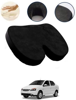 AYW Black Velvet Car Pillow Cushion for Tata(Contemporary, Pack of 1)