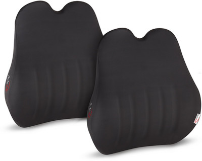 Auto Hub Black Memory Foam(Rectangular, Pack of 2)