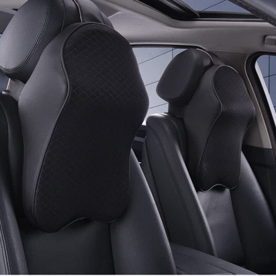 Vrundon Black Memory Foam, Cotton, Leather(Oval, Pack of 1)