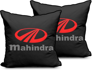 kioni Black Polyester Car Pillow Cushion for Mahindra(Square)