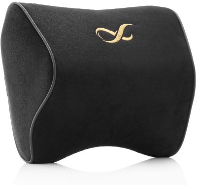 PABLA ENTERPRISES Black Memory Foam Car Pillow Cushion for Universal For Car(Square, Pack of 1)