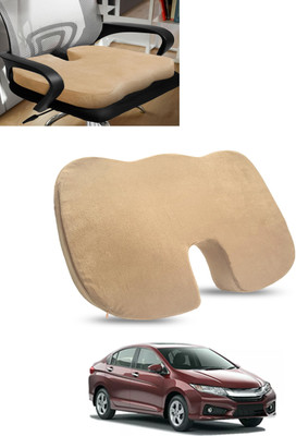 ABJD Beige Memory Foam Car Pillow Cushion for Honda(Contemporary, Pack of 1)