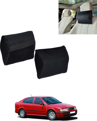 AYW Black Memory Foam Car Pillow Cushion for Skoda(Contemporary, Pack of 1)