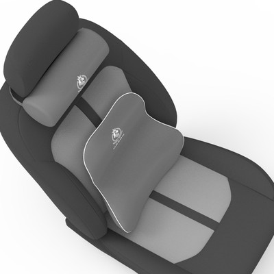 house of common Grey Memory Foam Car Pillow Cushion for Universal For Car(Oval, Contemporary, Pack of 1)
