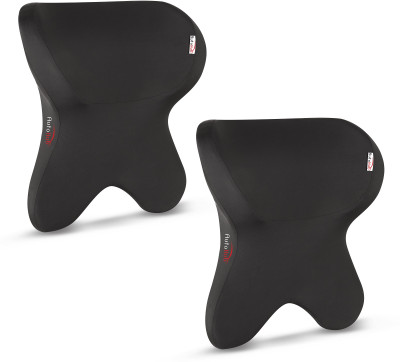 Auto Hub Black Memory Foam(Rectangular, Pack of 2)