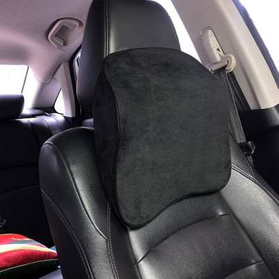 FRIDUP Black Memory Foam Car Pillow Cushion for Universal For Car(Square, Pack of 1)