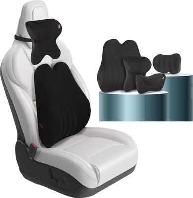 Auto Hub Black Memory Foam(Rectangular, Pack of 2)