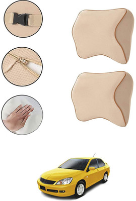 AYW Beige Memory Foam Car Pillow Cushion for Mitsubishi(Contemporary, Pack of 1)