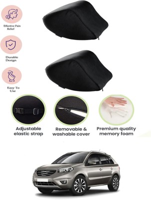 MSNP Black Velvet Car Pillow Cushion for Hyundai(Contemporary, Pack of 1)