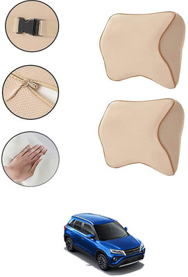 AYW Beige Memory Foam Car Pillow Cushion for Toyota(Contemporary, Pack of 1)