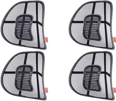 WolkomHome Black, White Polyester Car Pillow Cushion for Universal For Car(Rectangular, Pack of 4)