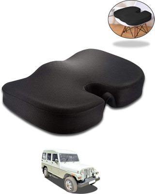AYW Black Velvet Car Pillow Cushion for Mahindra(Contemporary, Pack of 1)