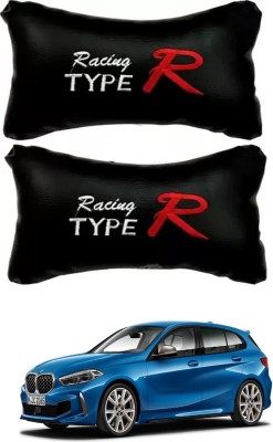 RONISH Black Leatherite Car Pillow Cushion for BMW(Rectangular, Pack of 2)