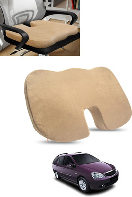 ABJD Beige Memory Foam Car Pillow Cushion for Tata(Contemporary, Pack of 1)
