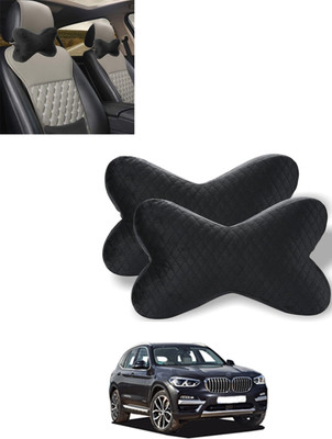 monolive Black Memory Foam Car Pillow Cushion for BMW(Rectangular, Pack of 1)